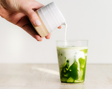 Art of Iced Matcha Milk Latte