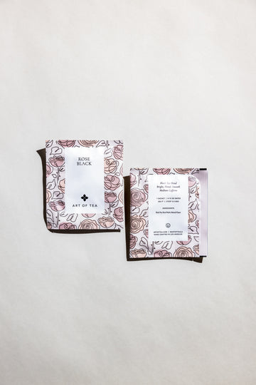 Rose Black teabag sachet lifestyle photo – Art of Tea