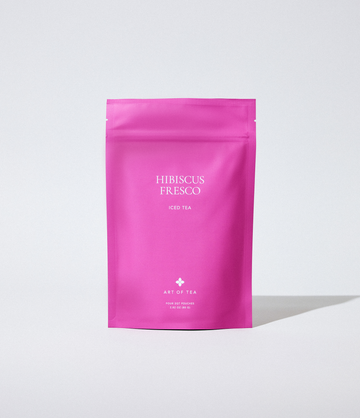 Hibiscus Fresco 2 quart iced tea pouches packaging – Art of Tea