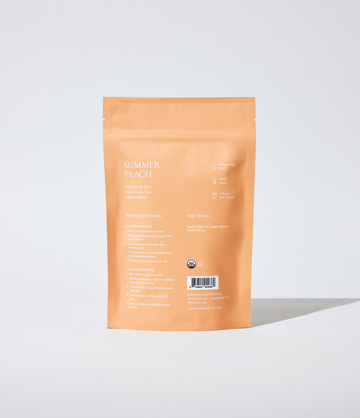 Summer Peach iced tea pouch detail – Art of Tea