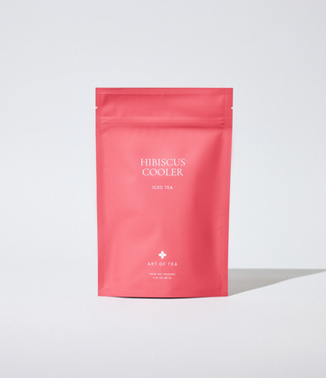 Hibiscus Cooler 2 quart iced tea pouches packaging – Art of Tea