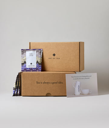 Tea subscription unboxing with brewed tea – Art of Tea
