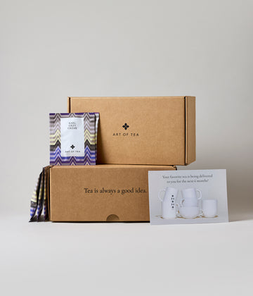 Tea subscription unboxing with brewed tea – Art of Tea