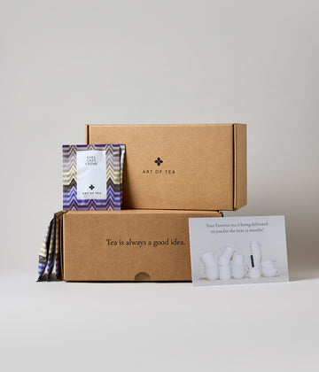 Tea subscription unboxing with brewed tea – Art of Tea