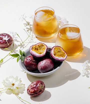 Passionfruit Jasmine iced tea lifestyle graphic – Art of Tea