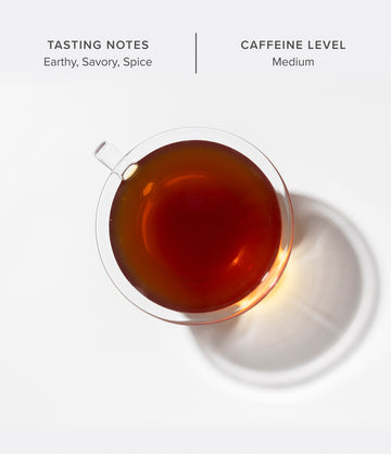 Chaga Chai tea brewed in a glass cup – Art of Tea