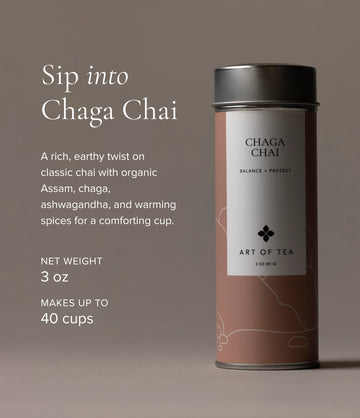Chaga Chai tea retail tin photo – Art of Tea