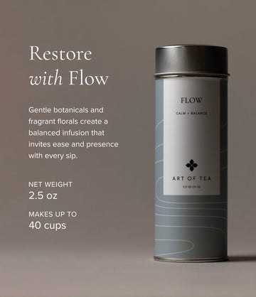 Flow tea retail tin photo – Art of Tea