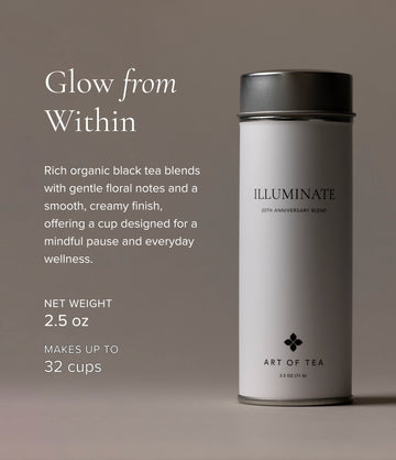 Illuminate tea retail tin photo – Art of Tea