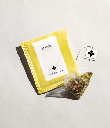 Happy Tea single eco pyramid teabag sachet – Art of Tea