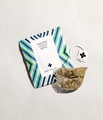 Pacific Coast Mint single eco pyramid teabag sachet – Art of Tea