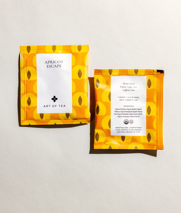 Apricot Escape eco pyramid teabag sachets – Art of Tea