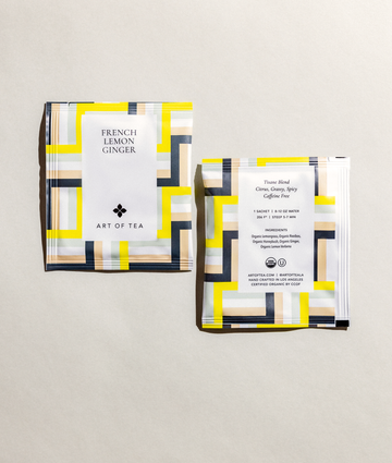 French Lemon Ginger eco pyramid teabag sachets – Art of Tea
