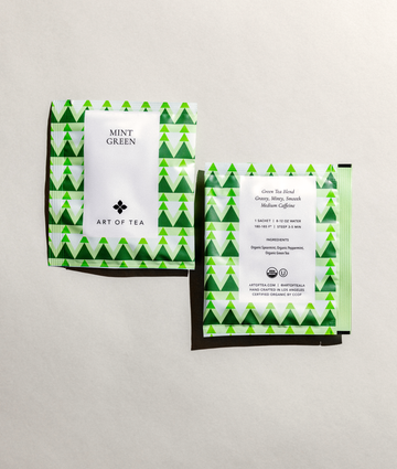 Mint Green Tea eco pyramid teabag sachets – Art of Tea
