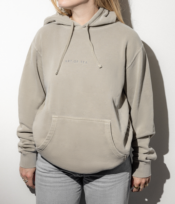 Embroidered hoodie back detail – Art of Tea