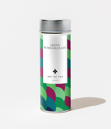 Green Pomegranate tea retail tin – Art of Tea