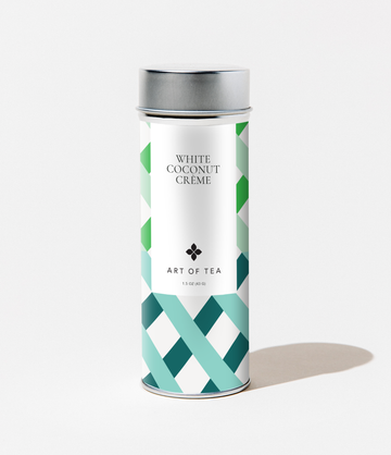 White Coconut Crème tea retail tin – Art of Tea