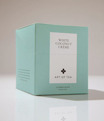 White Coconut Crème teabag sachet box – Art of Tea